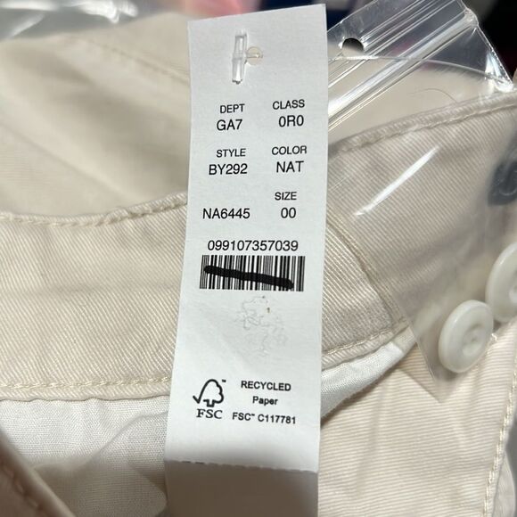 J. Crew Kate straight-leg pant in chino in Natural size 0 NWT - Picture 10 of 14